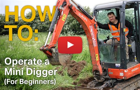 digging hole mini excavator|operating mini digger beginner.